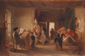 Tanulmány az „iskolateremről” alkotó: Thomas Webster