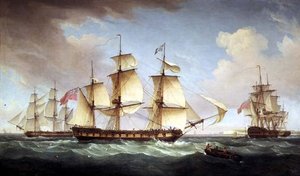 Tengeri táj alkotó: Thomas Whitcombe