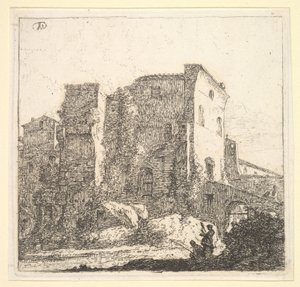 Egy fonó nő és egy halász, 17. század. alkotó: Thomas Wijck
