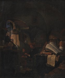 Egy alkimista a laboratóriumában alkotó: Thomas Wijck