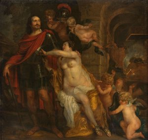 Vénusz felfegyverez egy harcost, esetleg Johan Mauritsot a Vulcan Forge-jában alkotó: Thomas Willeboirts Bosschaert