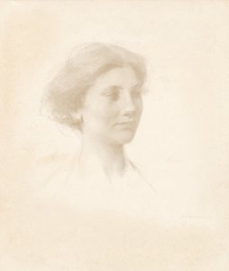Egy lány feje alkotó: Thomas Wilmer Dewing