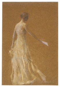 Hölgy sárgában alkotó: Thomas Wilmer Dewing