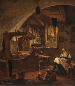 Egy takácsház belseje alkotó: Thomas Wyck