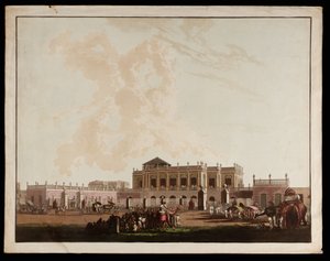 Régi kormányház Kalkutta kilátásából alkotó: Thomas und William Daniell