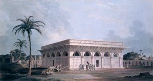 Sixty Fourth Khamba, Nizamuddin, Újdelhi (színes akvatinta) alkotó: Thomas und William Daniell