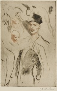 Vázlatok tányérja, 2. sz. alkotó: Théophile Alexandre Pierre Steinlen