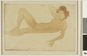 Fekvő meztelen nő alkotó: Théophile Alexandre Pierre Steinlen
