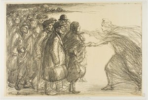 Menekültek a Meuse-ból alkotó: Théophile Alexandre Pierre Steinlen