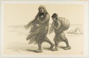 Szerb exodus, huszonegyes tábla az Actualitésből alkotó: Théophile Alexandre Pierre Steinlen