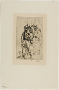 Három katona sétál alkotó: Théophile Alexandre Pierre Steinlen