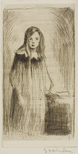Fiatal lány állva alkotó: Théophile Alexandre Pierre Steinlen