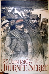 1916. június 25. – Szerbia napja, francia első világháborús plakát, 1916