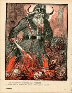 A „” L’Plate au beurre” borítója, 357. szám, Szatirikus színekben alkotó: Théophile Alexandre Steinlen