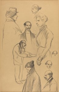 Ábratanulmányok [verso], 19. század vége – 20. század eleje. alkotó: Théophile Alexandre Steinlen