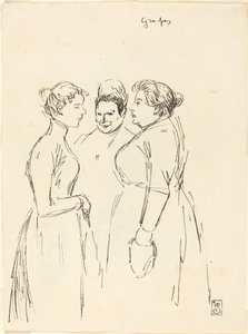 Pletykáló nők alkotó: Théophile Alexandre Steinlen