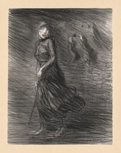 Az utcán (Dans la Rue) alkotó: Théophile Alexandre Steinlen