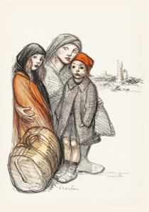 Aisne megsemmisült. Háborús jótékonysági szervezet a lerombolt házak újjáépítéséért, 1918. alkotó: Théophile Alexandre Steinlen