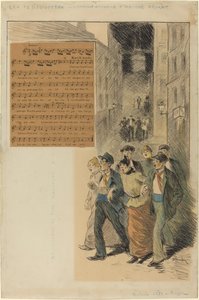 A vidám kicsik, 1891. alkotó: Théophile Alexandre Steinlen