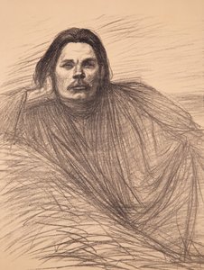 Maxim Gorkij szerző portréja 1868-1939, kb. 1894. alkotó: Théophile Alexandre Steinlen