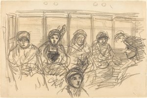Lovasok a metrón alkotó: Théophile Alexandre Steinlen