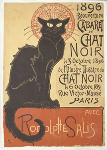 A Cabaret du Chat Noir újranyitása, 1896. alkotó: Théophile Alexandre Steinlen