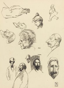 Alak- és fejtanulmányok alkotó: Théophile Alexandre Steinlen