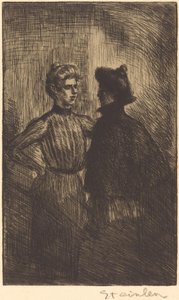 Találkozás, 1902. alkotó: Théophile Alexandre Steinlen