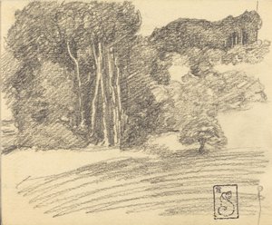 A Courdemanche-i erdő, 1895. alkotó: Théophile Alexandre Steinlen