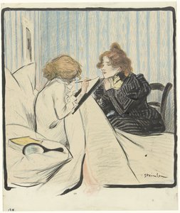 Két nő a hálószobában alkotó: Théophile Alexandre Steinlen