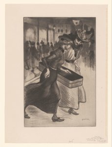 Két nő sétál az utcán Les deux trottins alkotó: Théophile Alexandre Steinlen