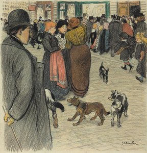 Nézi a tömeget alkotó: Théophile Alexandre Steinlen
