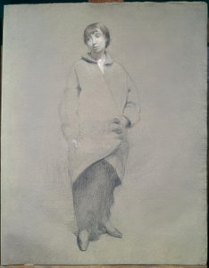 Fiatal nő kabátban alkotó: Théophile Alexandre Steinlen