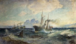 Duncan Grey és Nancy Grey harcban a bálnával alkotó: Thorolf Holmboe