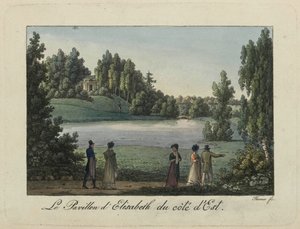 Az Erzsébet pavilon a Pavlovsk Parkban, 1810-es évek.