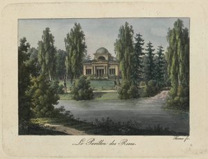 A Rózsa pavilon a Pavlovsk Parkban, 1810-es évek.