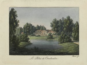 Kilátás a Pavlovszki Konstantin-palotára, 1810-es évek.
