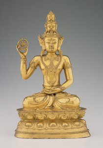 Vajrasattvadhatu Lokesvara (aranyozott rézötvözet) alkotó: Tibetan School