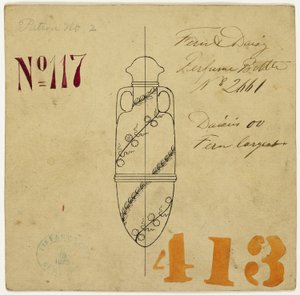 Páfrány és százszorszép parfümös üveg 2661-es kivitel alkotó: Tiffany and Company