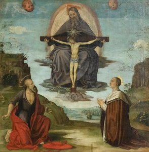A Szentháromság Szent Jeromossal és Boldog Colombinivel, 1520 körül (olaj, vászon)