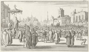 II. Urbán pápa az 1683-as első keresztes hadjáratot hirdeti alkotó: Timotheus Ten Hoorn