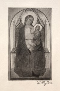 Régi olasz mesterek: Madonna trónoló madárral, 1885. alkotó: Timothy Cole