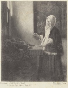 Nő súlyú gyöngyöt alkotó: Timothy Cole after Johannes Vermeer