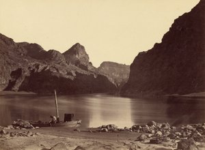 Black Cañon, Colorado folyó, a 8-as táborból, felülről nézve alkotó: Timothy H. OSullivan