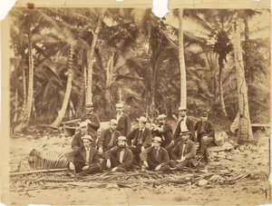 [Thomas O. Slefridge parancsnokhelyettes és a Darién-expedíció tagjai, Darién-folyó (Panama)] alkotó: Timothy H. OSullivan