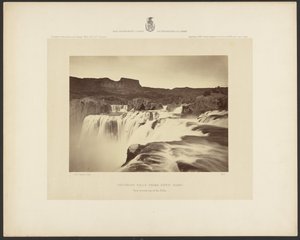 Shoshone-vízesés, Snake River, Idaho, kilátás a vízesés tetejére alkotó: Timothy H. OSullivan