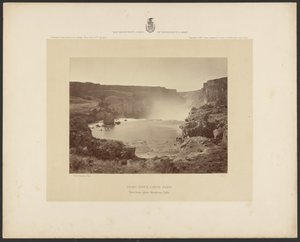 Snake River Cañon, Idaho, Kilátás a Shoshone-vízesés fölülről alkotó: Timothy H. OSullivan