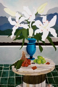 Liliom, lime és licsi, 2004, olaj, vászon