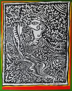 Spirit Genie, 2011, olaj, fa alkotó: Timothy Nathan Joel