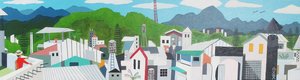 Taitung város háztetője, 2012, olaj, vászon alkotó: Timothy Nathan Joel